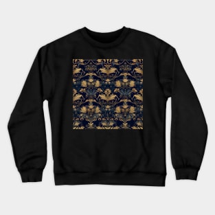 Intricate Gold and blue floral filigree pattern - Simple and elegant ! Crewneck Sweatshirt